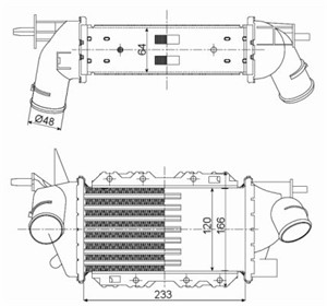 Välijäähdytin, OPEL VECTRA B, VECTRA B Halvkombi, VECTRA B Kombi, VAUXHALL VECTRA, 1300403, 52479105, 52479128