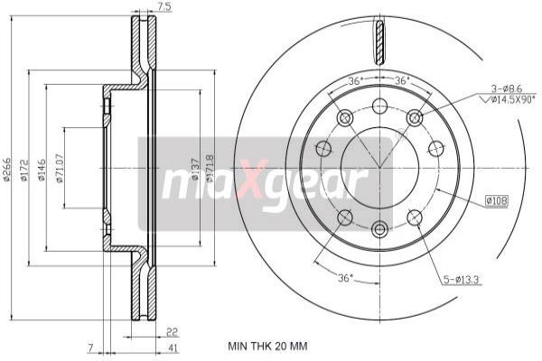 Jarrulevy MAXGEAR 19-3237
