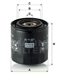 Öljynsuodatin MANN-FILTER W 11 007