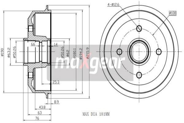 Jarrurumpu MAXGEAR 19-0827