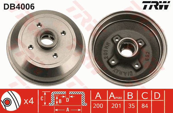 Jarrurumpu TRW DB4006