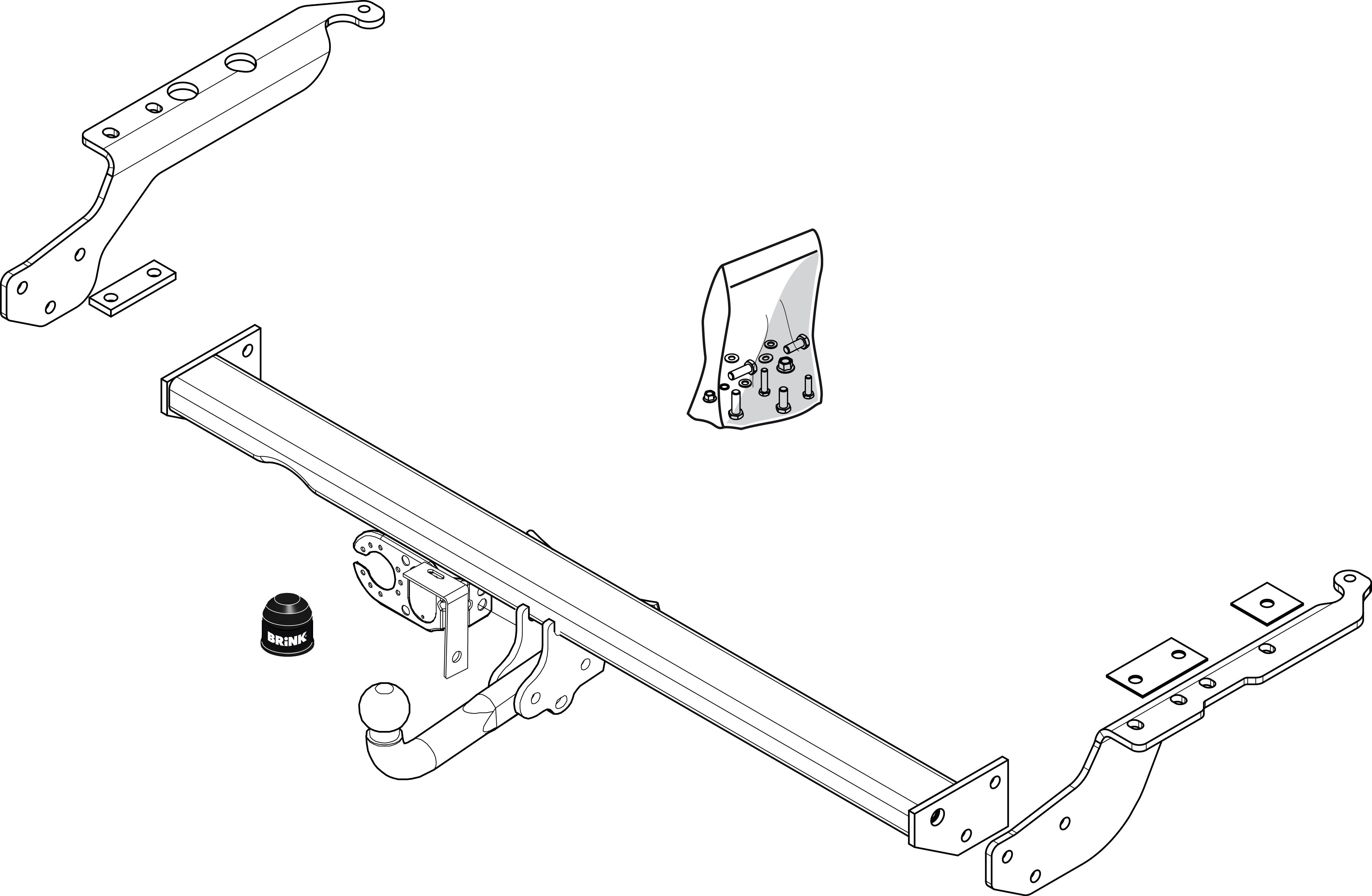Vetokoukku BRINK 402300 Subaru Forester '97-07