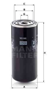 Öljynsuodatin MANN-FILTER WD 962