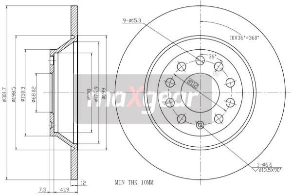 Jarrulevy MAXGEAR 19-1228