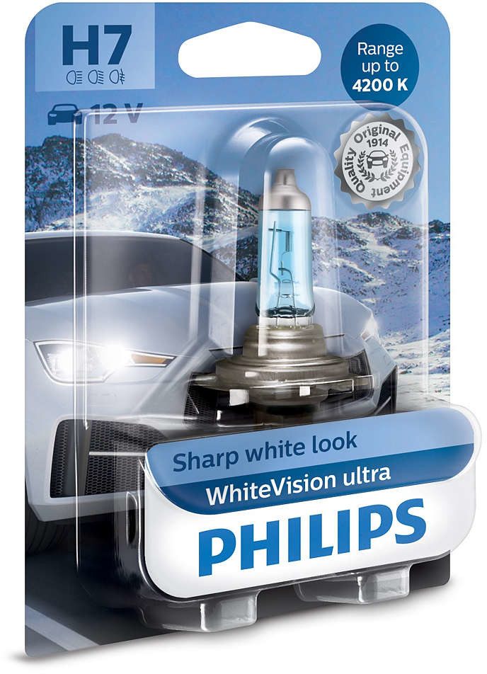 Halogeeni poltin PHILIPS WHITEVISION ULTRA 12V H7 55W