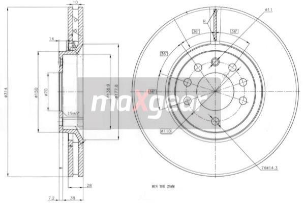 Jarrulevy MAXGEAR 19-1318