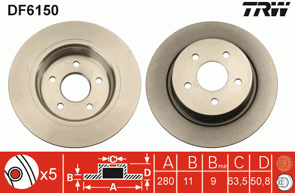 Jarrulevy TRW DF6150