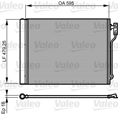 Lauhdutin, ilmastointilaite VALEO 814192