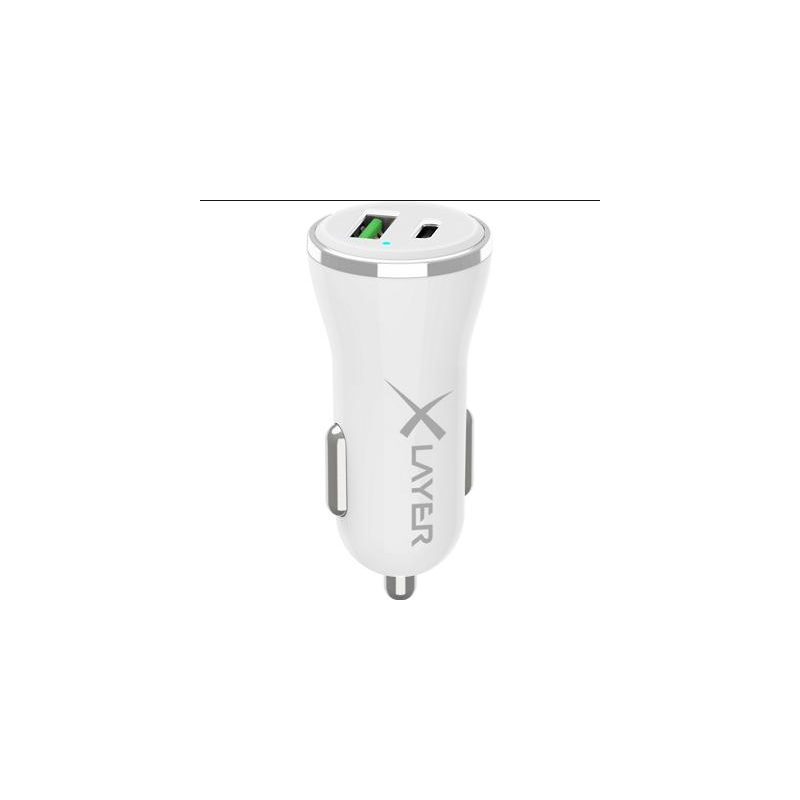 Xlayer Car Charger Dual USB/USB-C 18W autolaturi