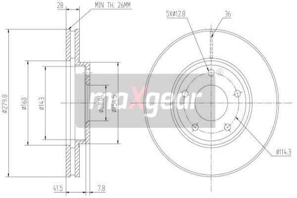 Jarrulevy MAXGEAR 19-0951