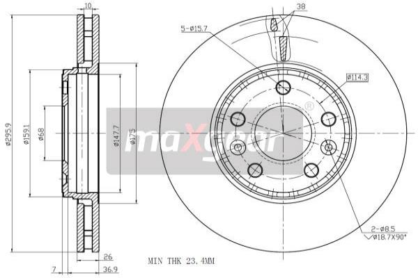 Jarrulevy MAXGEAR 19-2013MAX
