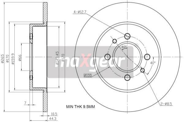 Jarrulevy MAXGEAR 19-0764