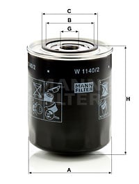 Öljynsuodatin MANN-FILTER W 1140/2