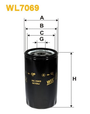 Öljynsuodatin WIX FILTERS WL7069