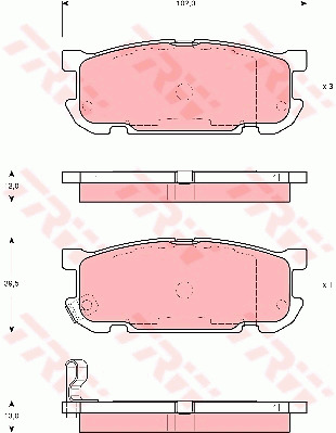 Jarrupalasarja, levyjarru TRW GDB3303