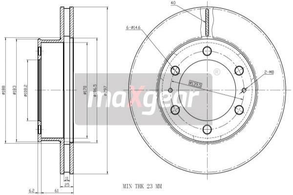 Jarrulevy MAXGEAR 19-2350