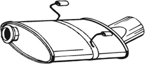 Takaäänenvaimentaja, PEUGEOT 406 Coupé, 1726AP, 1726CZ, 1726S4