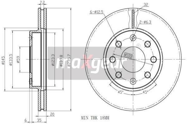 Jarrulevy MAXGEAR 19-1258