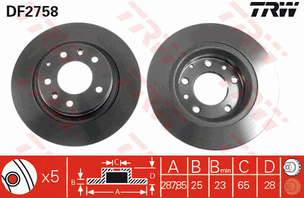 Jarrulevy TRW DF2758