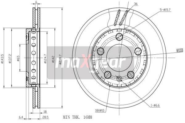 Jarrulevy MAXGEAR 19-0821