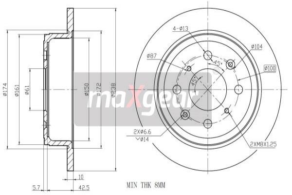 Jarrulevy MAXGEAR 19-0921