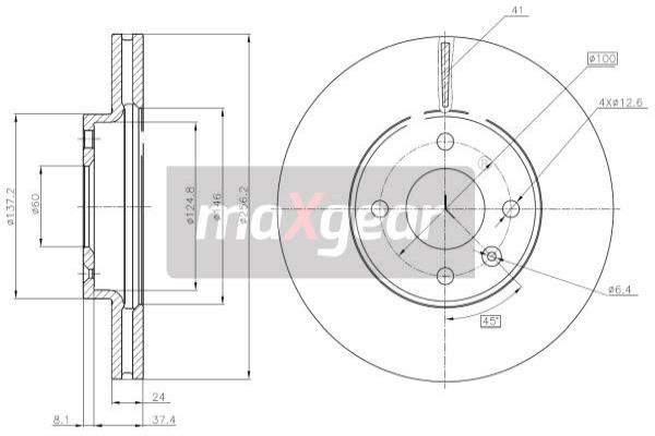 Jarrulevy MAXGEAR 19-3212
