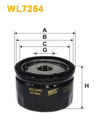 Öljynsuodatin WIX FILTERS WL7254