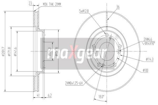 Jarrulevy MAXGEAR 19-1324