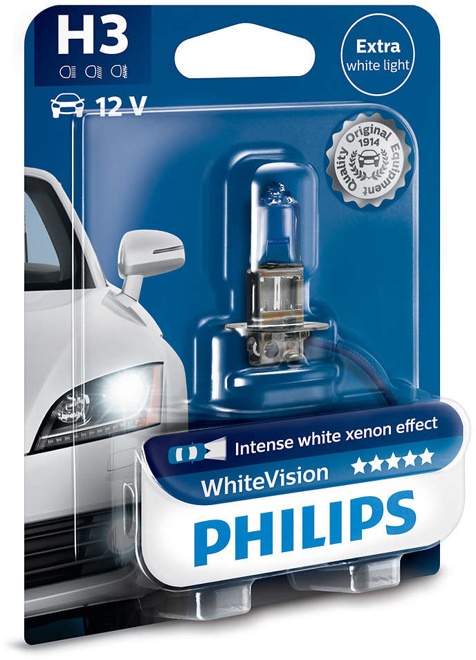 Halogeeni poltin PHILIPS WHITEVISION 12V H3 55W