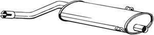 Keskiäänenvaimentaja, SAAB 900 Cabriolet I, 900 Combi Coupe I, 8822280, 9349192