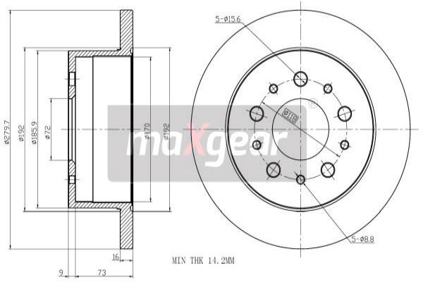 Jarrulevy MAXGEAR 19-0993