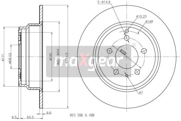Jarrulevy MAXGEAR 19-0975