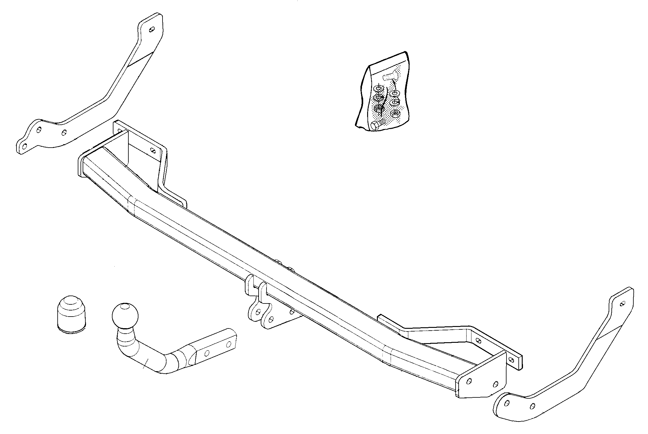 Vetokoukku BRINK 360900 Peugeot 307 SW, Break '02-09