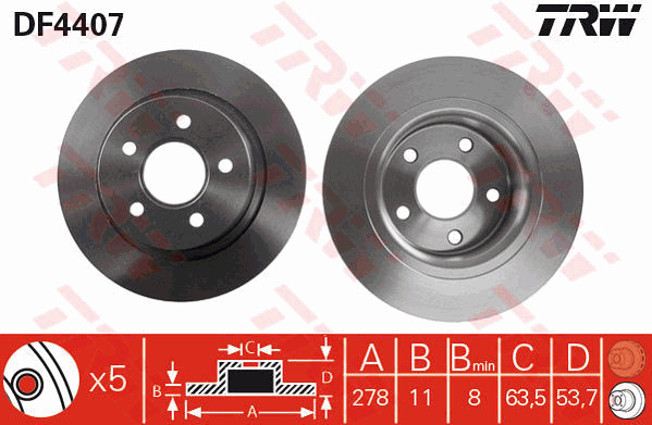 Jarrulevy TRW DF4407