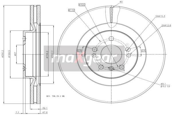 Jarrulevy MAXGEAR 19-2690