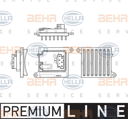 Säädin, lämmityslaitteen puhallin HELLA 5HL 351 321-241