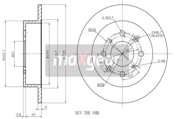 Jarrulevy MAXGEAR 19-0922