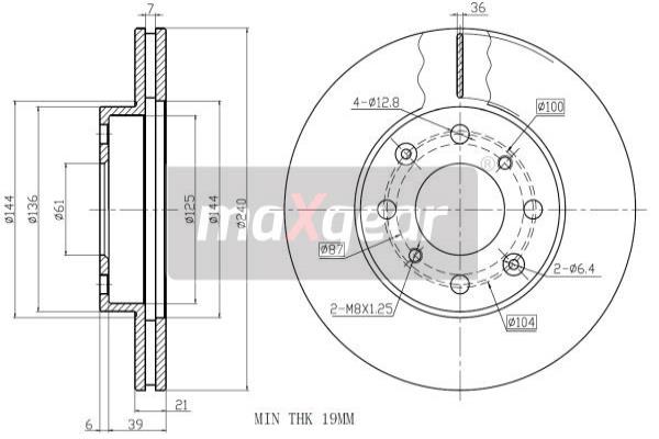 Jarrulevy MAXGEAR 19-0928