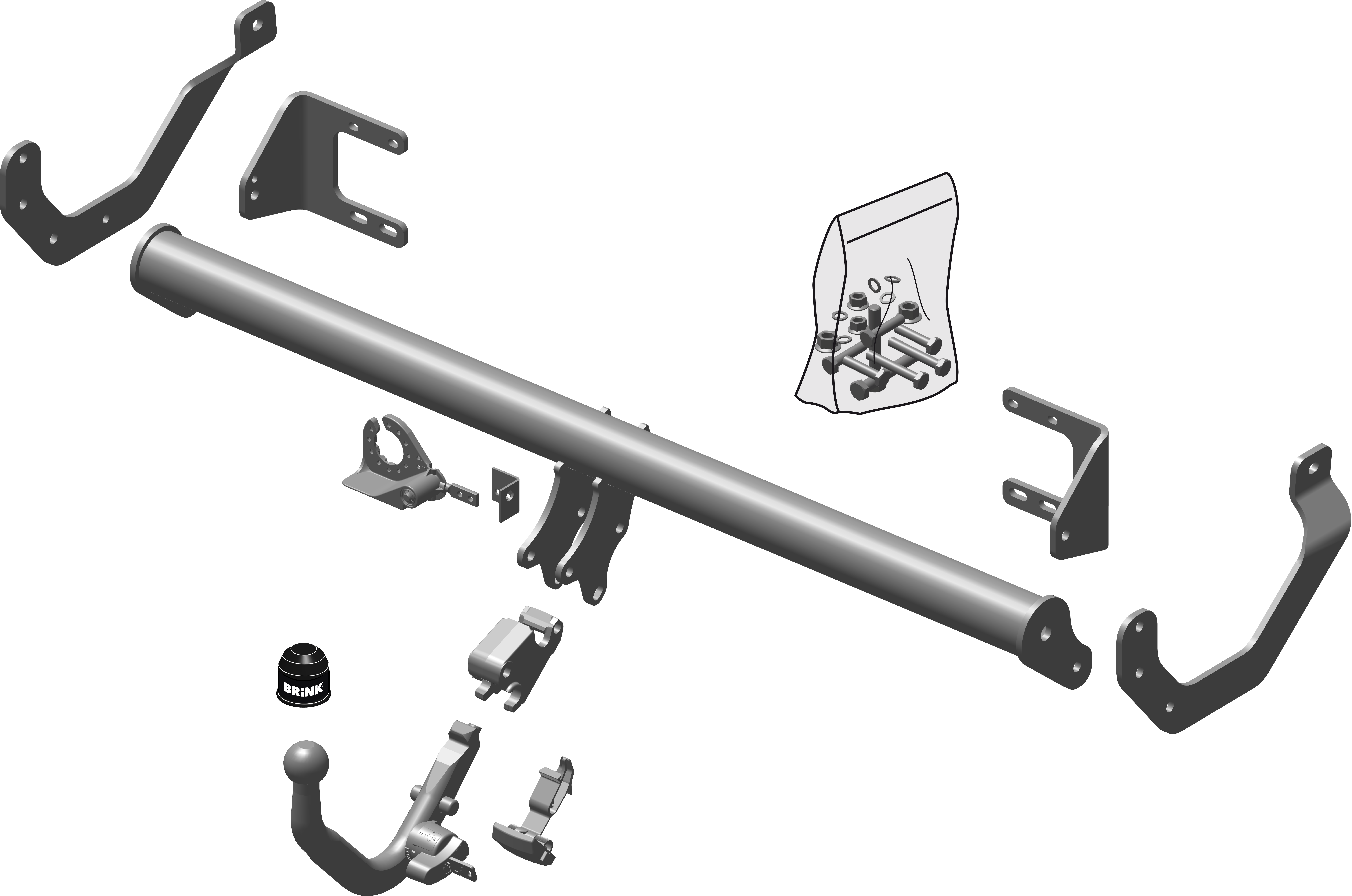 Vetokoukku BRINK 541400 Peugeot 508 '10-