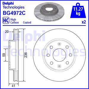 Jarrulevy DELPHI BG4972C
