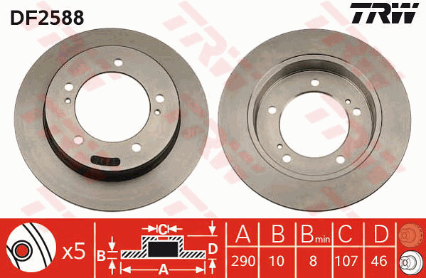 Jarrulevy TRW DF2588