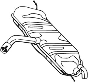 Takaäänenvaimentaja, VW TOURAN, 1T0253609B
