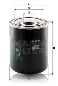 Öljynsuodatin MANN-FILTER W 1374/6