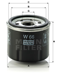 Öljynsuodatin MANN-FILTER W 66