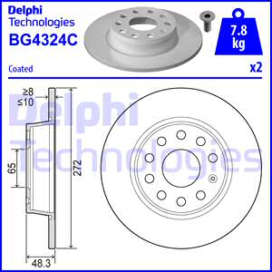 Jarrulevy DELPHI BG4324C