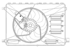 Tuuletin, moottorin jäähdytys, FORD GALAXY, KUGA I, MONDEO IV, MONDEO Sedan IV, MONDEO Turnier IV, MONDEO Van IV, S-MAX, 1460969, 147281