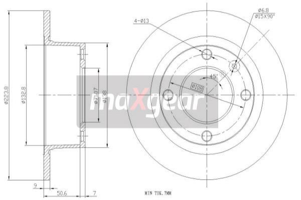 Jarrulevy MAXGEAR 19-0978