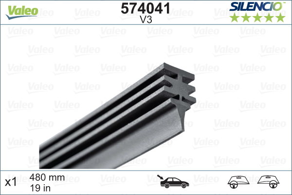 Pyyhkijän kumi VALEO 574041