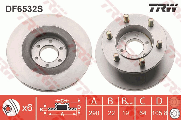 Jarrulevy TRW DF6532S