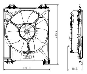 Tuuletin, moottorin jäähdytys, FIAT SEDICI, SUZUKI SX4, 270 050 01 11 S1, 270 050 01 11, 270 052 10 00 S1, 270 052 10 00, 270 052 14 00